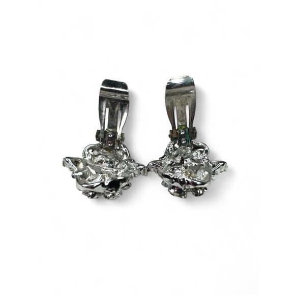 Judy Lee Vintage Floral Crystal Necklace Bracelet & Clip-On Earrings Set - Picture 5 of 16